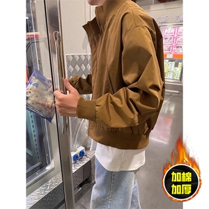现货冬季美拉德立领飞行夹克廓形高街棒球服加棉加厚棉衣外套图片