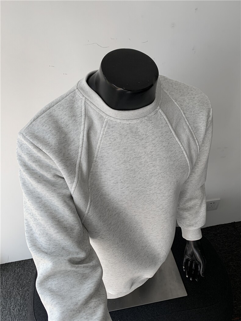 WY805-尺码M-3XL-特P26-美式解构拼接长袖打底衫宽松休闲上衣,男装T恤,星座1811B