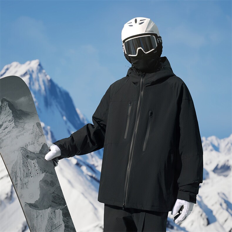 24冬潮牌单板双板防水中性风滑雪服男女加棉加厚时尚外套M70-P140，男装棉衣，电商A001