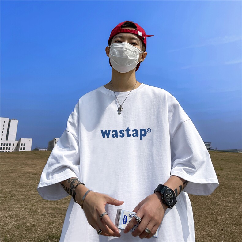 纯棉T恤 直播高品质重磅220克wast字母印花T1909-p25图片