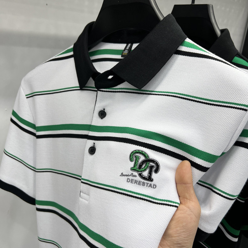 夏季新款男士短袖POLO杉高档轻商务翻领百搭中年爸爸装,男装T恤,电商B212（原钱塘6029）
