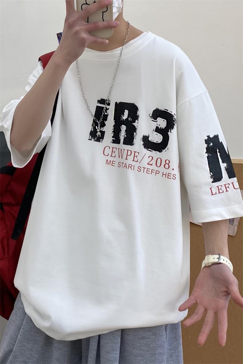 夏季流行短袖t恤男潮流港风半袖衫A210-A8328-P28,男装T恤,星座210-3