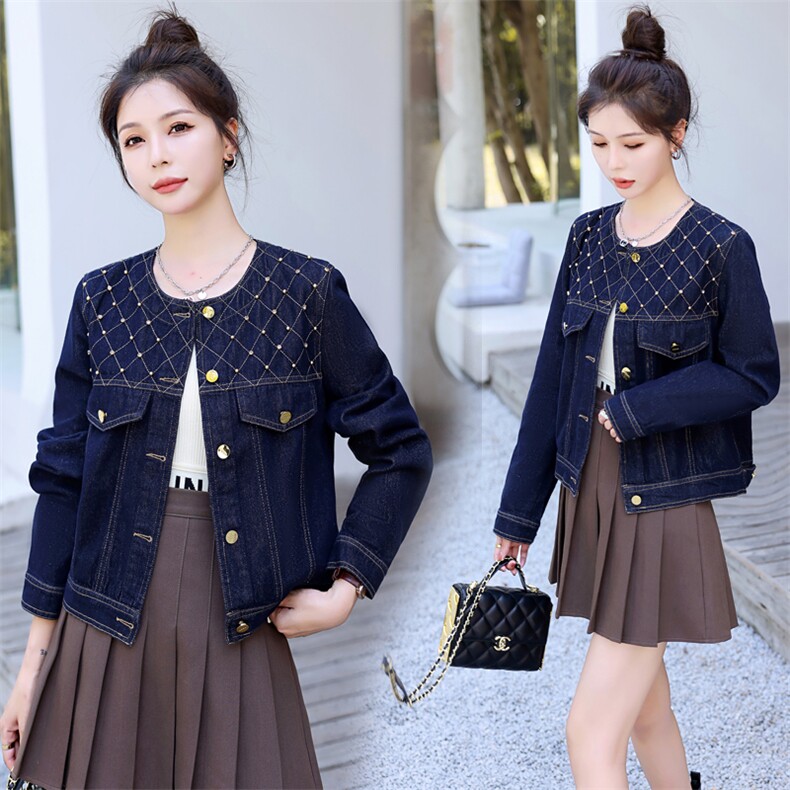 小个子设计感牛仔外套女2025秋季新款时尚高级感百搭上衣短外套，女装牛仔外套，意芙