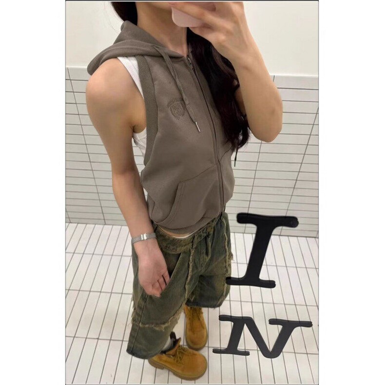 休闲美式复古做旧废土风毛边流苏水洗牛仔短裤男女休闲百搭七分裤,男装牛仔裤,星座506A