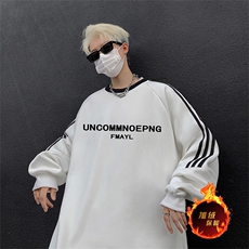 抖音得物供货提供视频秋冬重磅美式宽松织带圆领卫衣0339，男装卫衣，电商A486