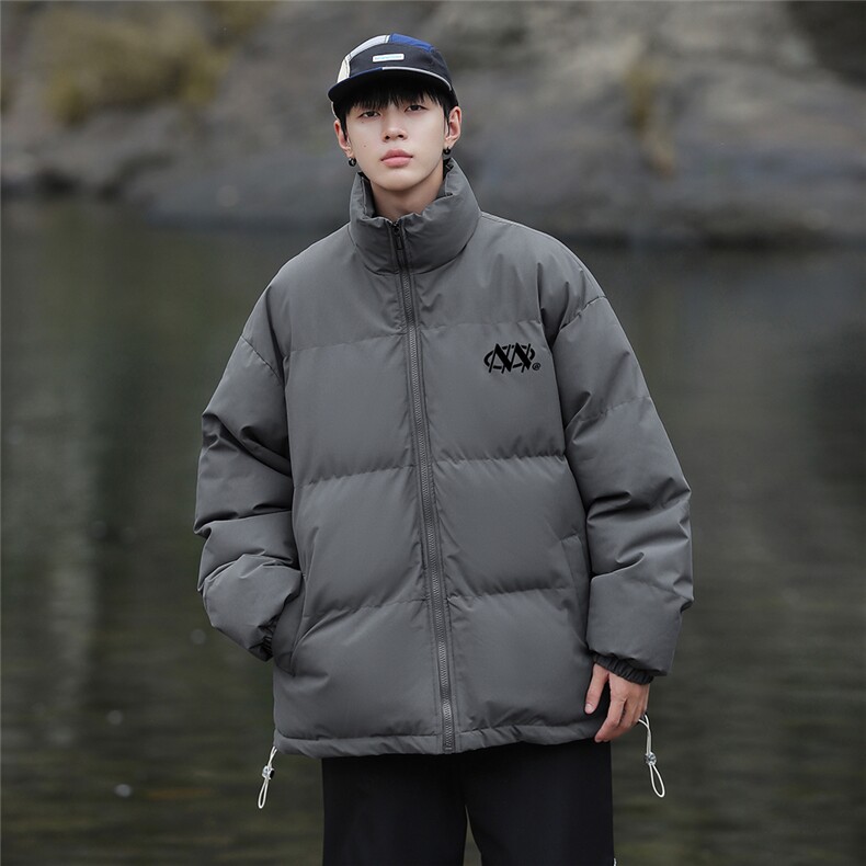港风新款冬季时尚百搭情侣立领加厚棉服外套MY62061P85控118,男装棉衣,电商A268A