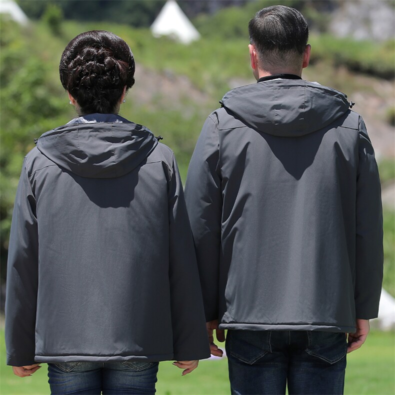 男女同款户外冲锋衣男女三合一外套可拆卸加绒保暖防风防水登山服,男装夹克,电商B212（原钱塘6029）