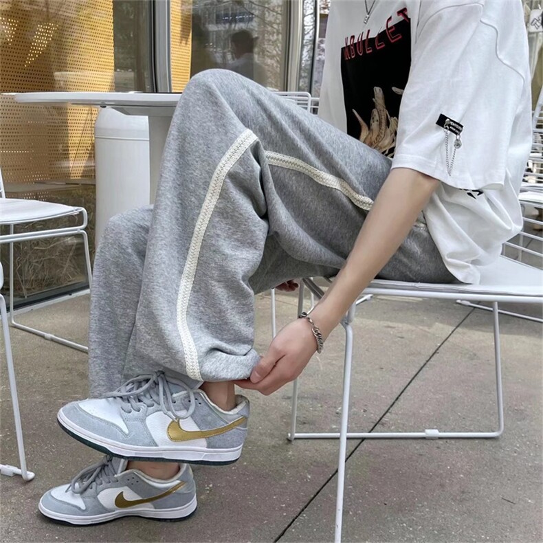 ins超火网红休闲裤男潮牌高街束脚运动裤春夏季九分裤子K1948-p35,女装休闲裤,星座1008-2