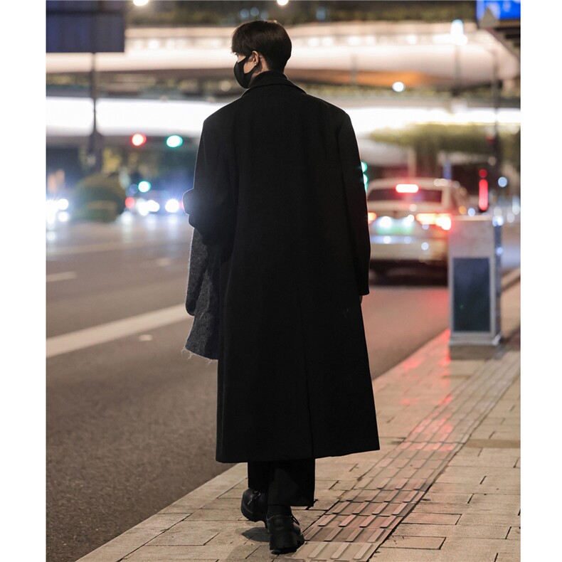 冬季高品质毛呢大衣过膝韩版冬季加棉风衣呢外套男H1029特P98,男装风衣,电商A341