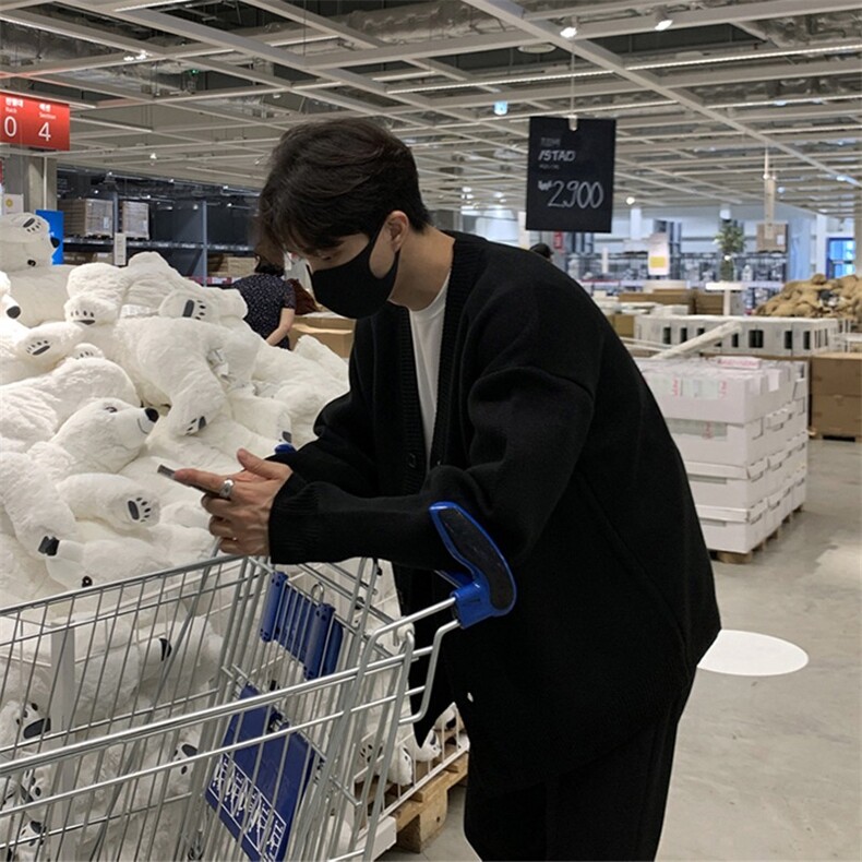 秋上新Cleanfit韩系百搭开衫毛衣潮男V领抗起球慵懒风针织衫外套,男装针织衫/毛衣,星座715-4