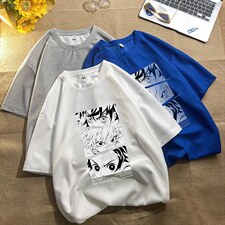 HT73176-P22华夫格t恤男短袖男大码五分袖毛毯，男装T恤，电商A040