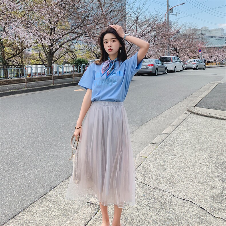 网纱连衣裙2021夏季季新款休闲舒适纯色常规,女装连衣裙,艾艾淮淮