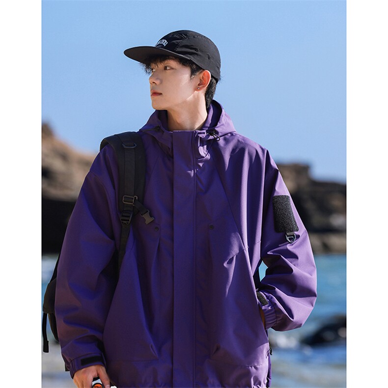 春季新款现货三防户外夹克男连帽冲锋衣外套DSA157B-J111-特P60,男装夹克,电商A157B