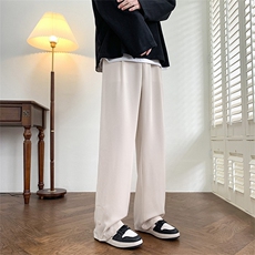 春季主推坠感宽松直筒休闲裤潮牌开叉排扣小西裤A400P55，男装休闲裤，电商A309