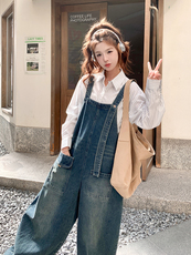 【现货】新款牛仔背带裤P135-K198，女装连体裤，浙宝128A