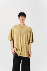 8XL-M特大码夏季短袖冰丝皱感透气T恤男潮垂感宽松半袖DX305P45，男装T恤，电商D206-1