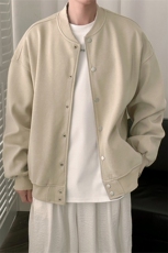 现货-2025春季新品百搭夹克男休闲纯色棒球服外套-AJ2414-P105，男装夹克，电商A351
