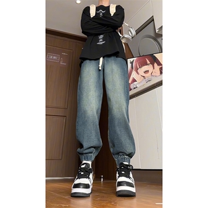 宽松束脚裤男生牛仔裤长裤KD610-P40图片