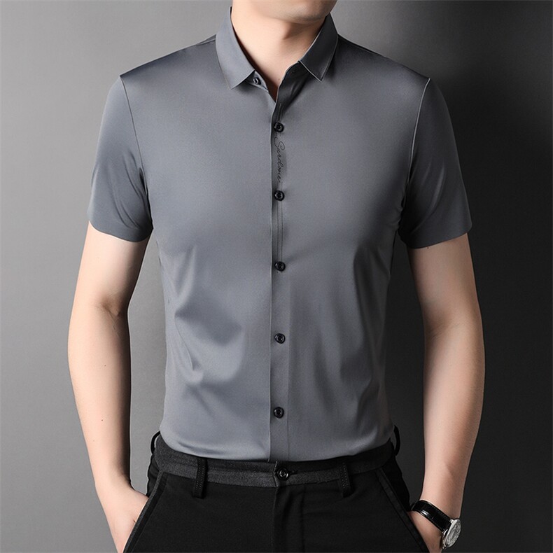 AG6583钱塘2020-3夏季新款无痕精品短袖衬衣量大价优P61,男装衬衫,钱塘207-3