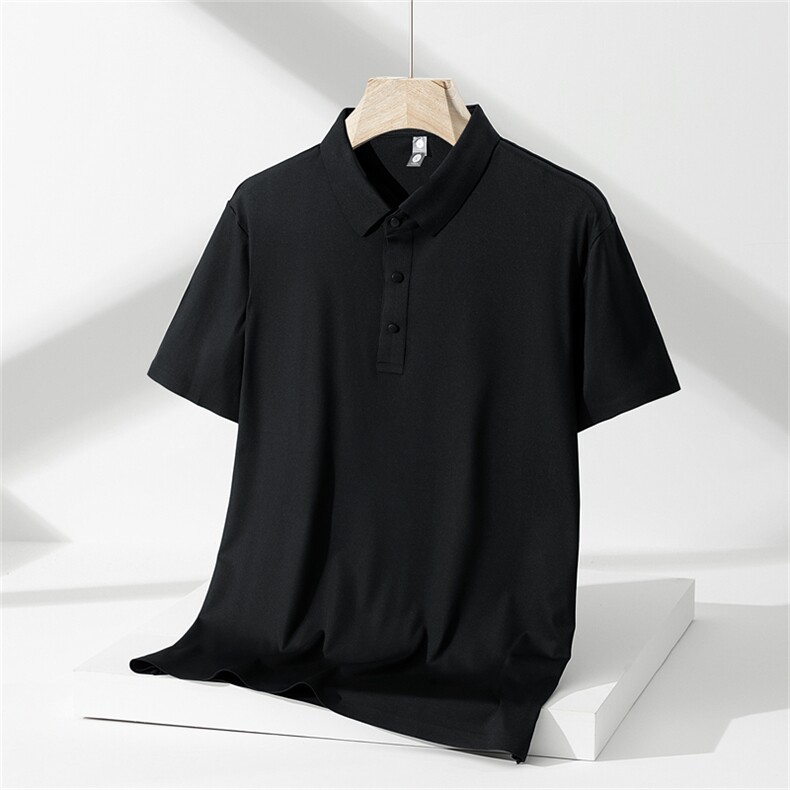 冰丝短袖t恤男夏装爸爸衣服中年人夏季户外运动冰丝速干polo衫,男装T恤,电商B212（原钱塘6029）