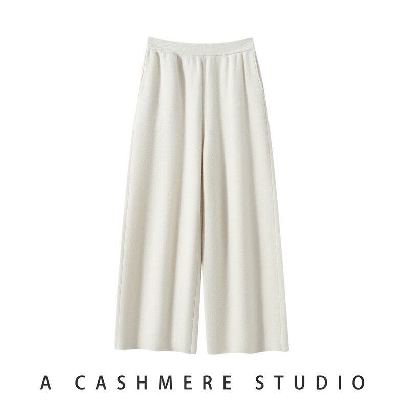 2025百搭时尚简约羊绒阔腿裤，女装休闲裤，戎叶云台