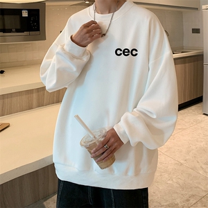华夫格卫衣圆领卫衣男大码长袖t恤男外套 HW76294-P30加绒款-P40图片