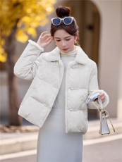 现货.新中式提花羽绒服2025年冬季新款高级感优雅时尚气质外套，女装羽绒服，尚洛菲
