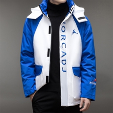 冬季新款羽绒服男士中青年连帽白鸭绒保暖外套休闲可拆卸帽上衣，男装羽绒服，电商B212（原钱塘6029）