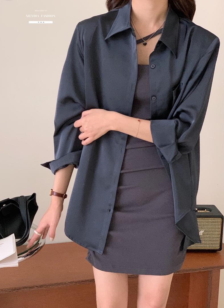 香丽迪网红chic高级感丝滑醋酸外披两件套,女装其它,香丽迪1