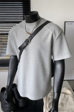 主推夏季新品2025玉米格半袖打底衫男士夏装短袖T恤上衣S408-特19，男装T恤，电商A233-1