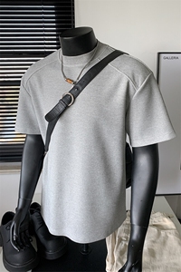 主推夏季新品2025玉米格半袖打底衫男士夏装短袖T恤上衣S408-特19图片