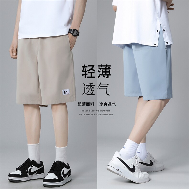K201P25灰底休闲宽松百搭港风情侣学生蝴蝶印花短裤五分沙滩裤，男装休闲裤，电商A050