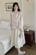 现货2D078-T1897-P185K268重工风马甲+长袖设计感连衣裙2件套，女装套装/套裙，2D078