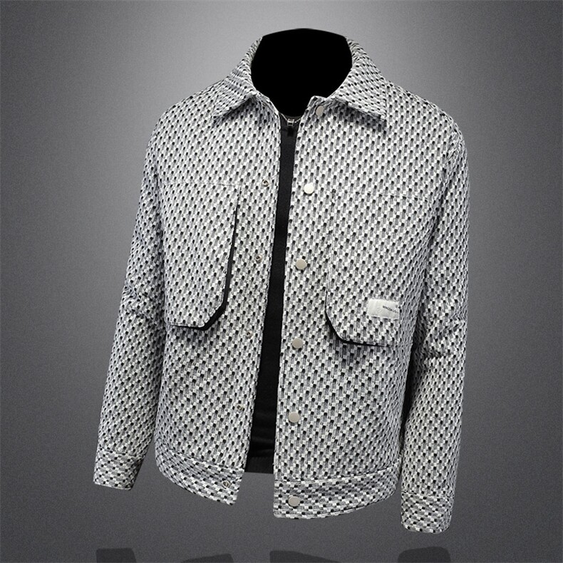 小香风呢料美式短款羽绒服男,男装羽绒服,钱塘730-1