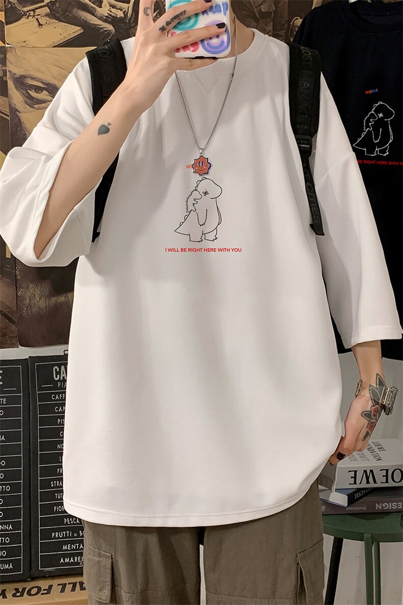 Q11140-P30春夏季七分袖t恤男大码五分袖男短袖中袖,男装T恤,电商A040