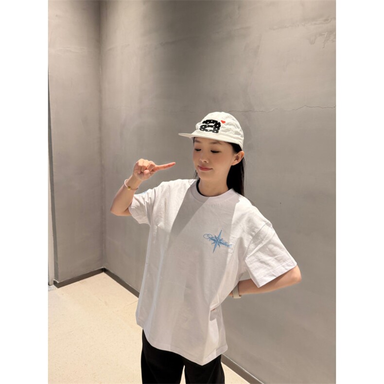潮牌北极星刺绣美式高街t恤男女秋2026新款宽松小众情侣上衣,男装T恤,四季星座505