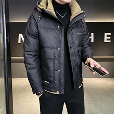 男士羽绒服冬季2024新款加厚连帽外套A313-8006-P175控价258，男装羽绒服，电商A313