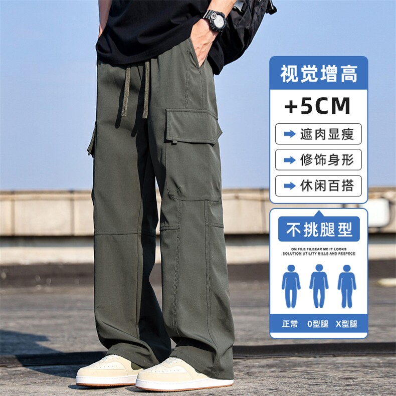 工装裤子男士新款潮宽松休闲透气青少年直筒伞兵冲锋裤Z9810-P50图片