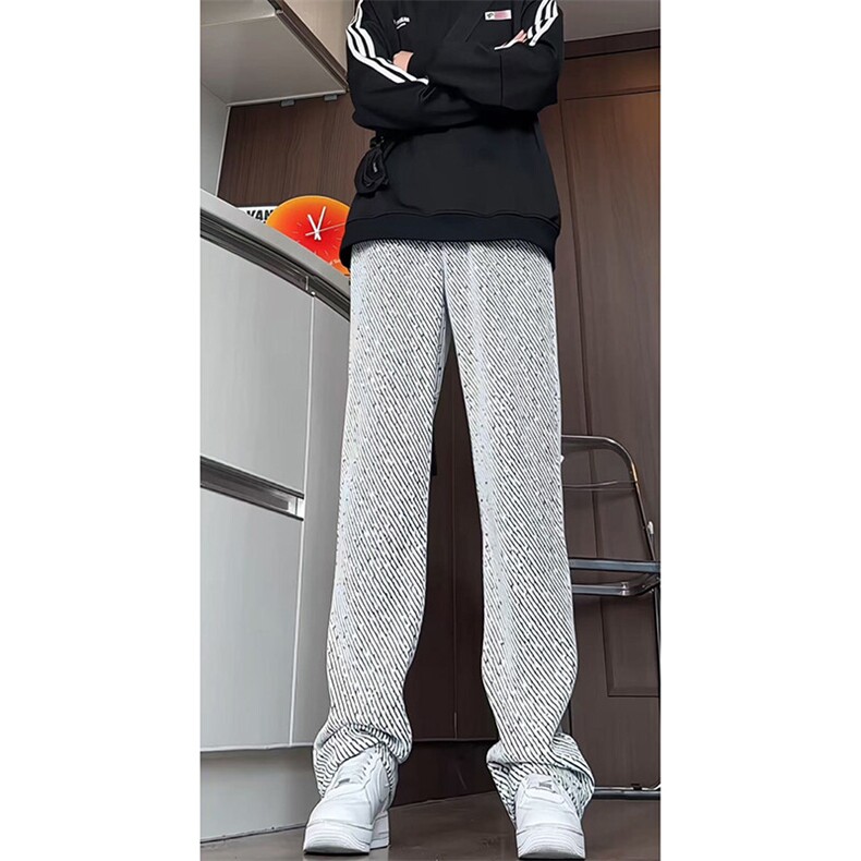 美式ins高街hiphop小众针织休闲裤裤货号K2491P55图片