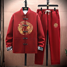 风套装刺绣盘扣男套装，男装休闲套装，星座1206-1（原A206-1）