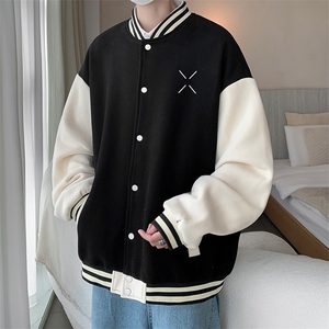 摇粒绒棒球服男大码开衫卫衣男夹克 BF86305-P65图片