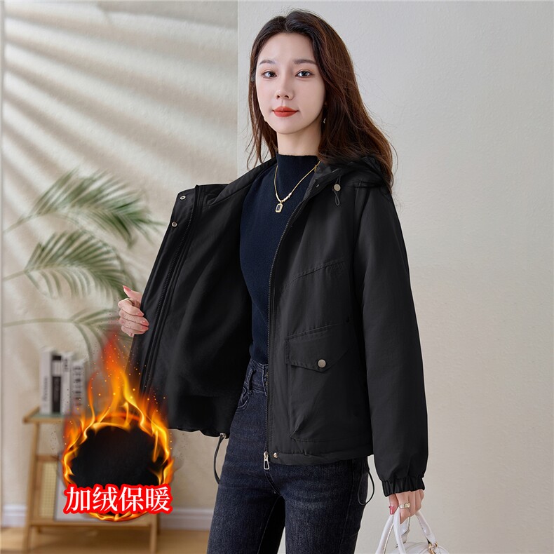 现货！现货！加绒加厚派克服2025冬季女装新款宽松休闲连帽棉服,女装棉衣/棉服,以桐