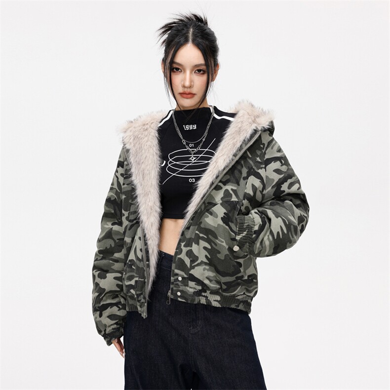 2025日系冬季大毛领保暖防风棉衣派克服外套男女同款XY2519-P95,男装棉衣,星座717