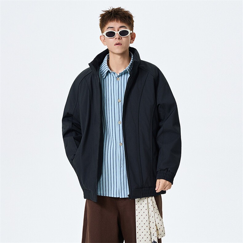 现货美式休闲加厚雪山棉衣夹克外套立领纯色三防户外工装棉服，男装夹克，电商A486-1