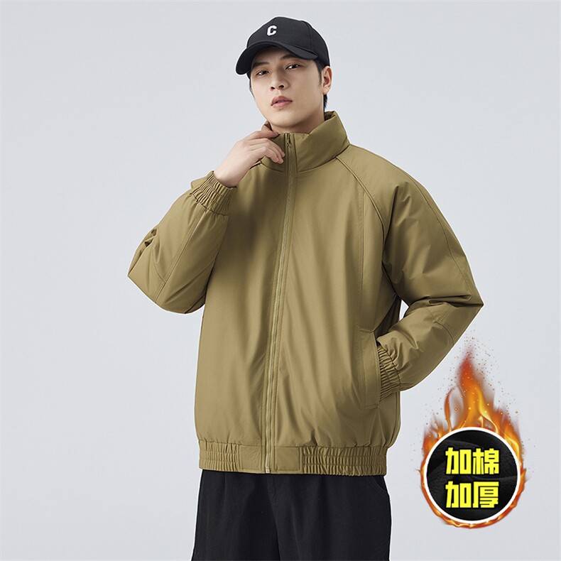 现货美式高街休闲棉衣夹克三防立领纯色户外工装加厚棉服外套,男装夹克,电商A486