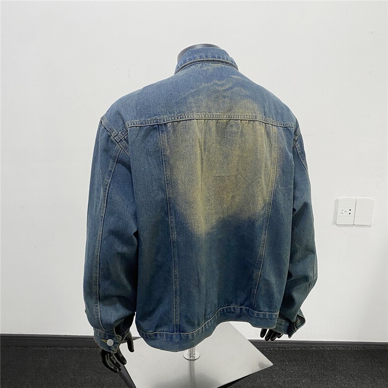 美式高阶痞帅外套四角形拉链设计复古情侣夹克J3188681特批65,男装工装外套,电商A247