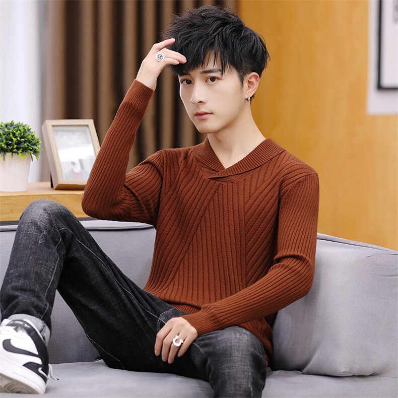 家乐9618男士修身高领潮流针织衫韩版潮男打底衫堆堆领毛衣,男装针织衫/毛衣,电商D310（原电商305）
