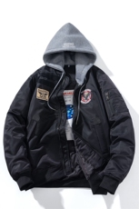 现货三色秋冬季潮牌夹克棉衣棒球服欧美街头飞行员外套情侣装，男装棉衣，电商A105
