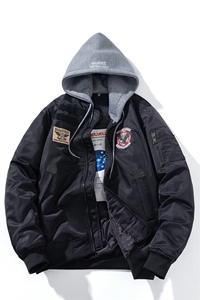 现货 三色秋冬季潮牌夹克棉衣棒球服 欧美街头飞行员外套情侣装图片
