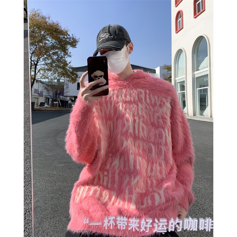 秋冬新款美式毛衣男士宽松针织衫字母情侣外套MY0261-P60,男装针织衫/毛衣,星座308B-2